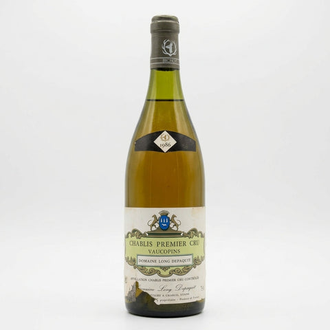 Vaucoupins Chablis Premier Cru 1986 bad label – bouteille