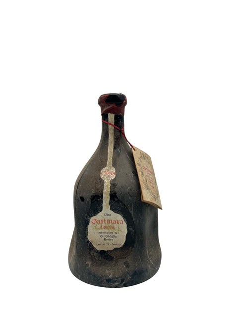 Flaske Gattinara G. Grogola 1978 rødvin med etiket