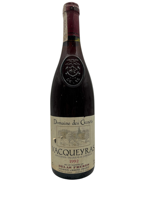 Bouteille de vin rouge Vacqueyras Domaine des Genêts 1992