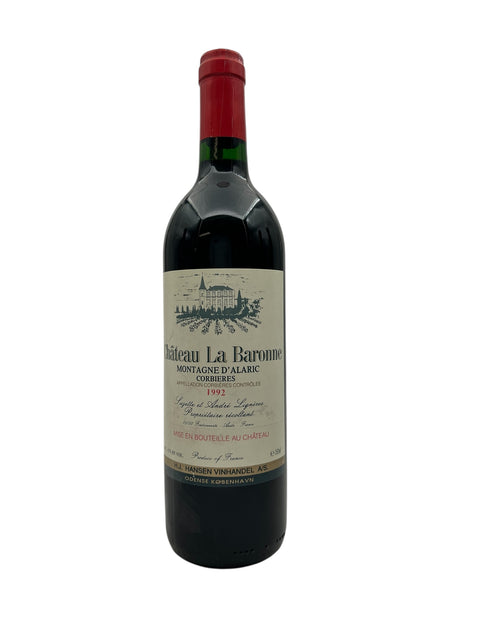 Bouteille de vin rouge Montagne d'Alaric Château La Baronne 1992
