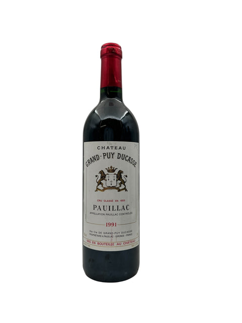 Bouteille de vin rouge Grand-Puy Ducasse Pauillac 1991