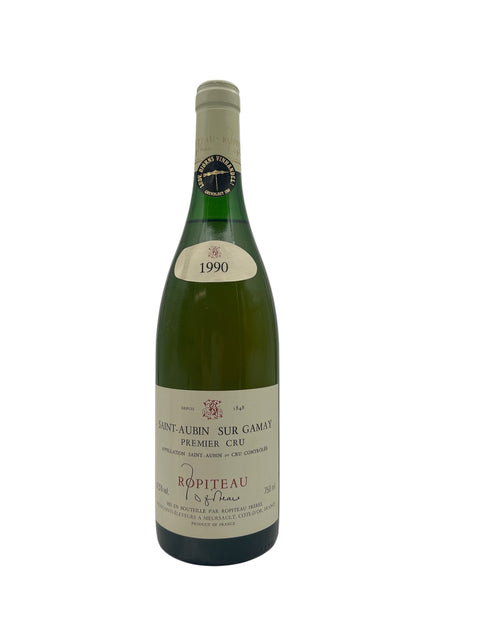 Bouteille de vin blanc Saint-Aubin Ropiteau 1990
