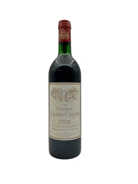 Bouteille de vin rouge Château Grand Canyon 1990 de Pauillac