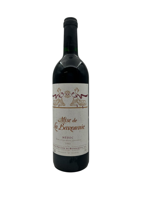 Bouteille de vin rouge Mise de la Baronnie Baron Philippe de Rothschild de 1993