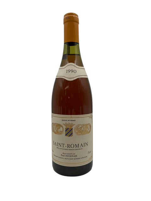 Bouteille de vin blanc Saint-Romain Paul Dugnais 1990