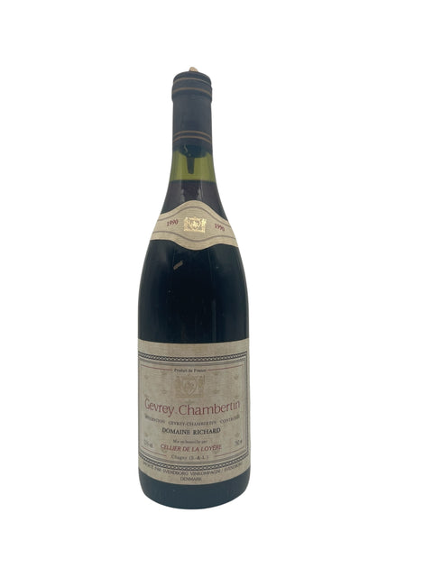 Bouteille de vin rouge Gevrey-Chambertin Domaine Richard 1990