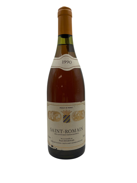 Bouteille de vin blanc Saint-Romain Paul Dugenais 1990
