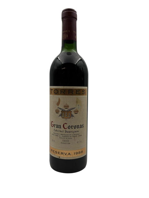 Flaske af Gran Coronas Torres 1988 rødvin