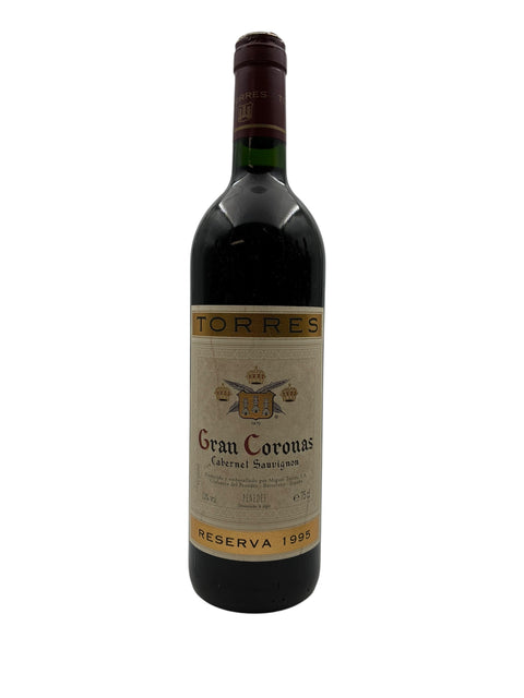 Flaske af Gran Coronas Torres 1995 rødvin