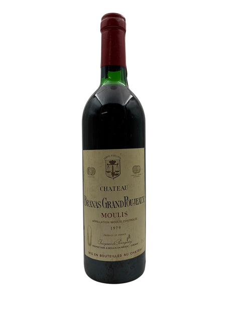 Flaske af Branas Grand Poujeaux 1979 rødvin