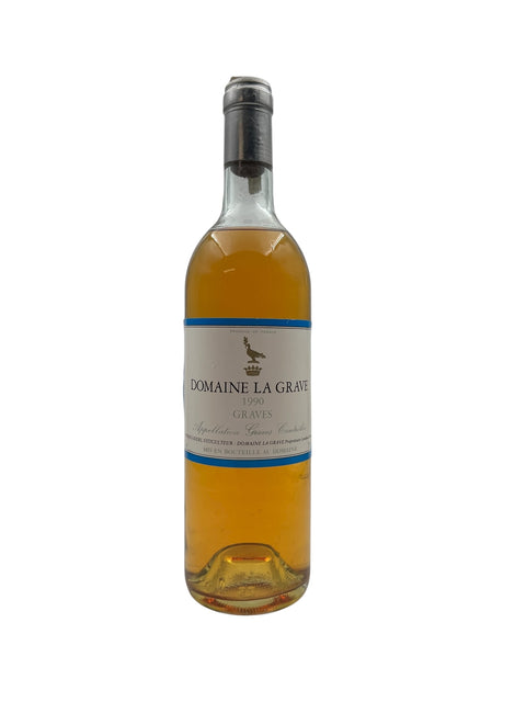 Bouteille de vin blanc Domaine La Grave 1990 de Graves, Bordeaux