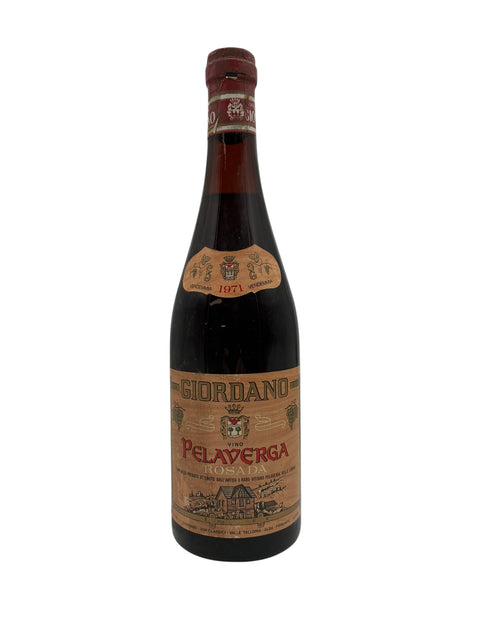 Flaske af Pelaverga Giordano 1971 rødvin