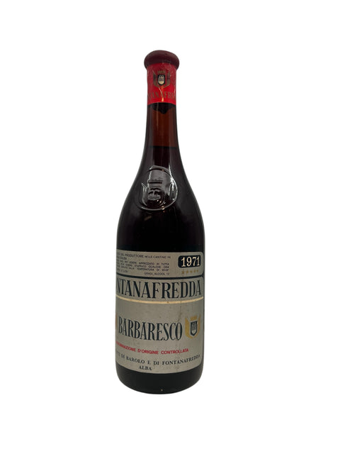 Barbaresco Fontanafredda 1971 - Italiensk rødvin flaske