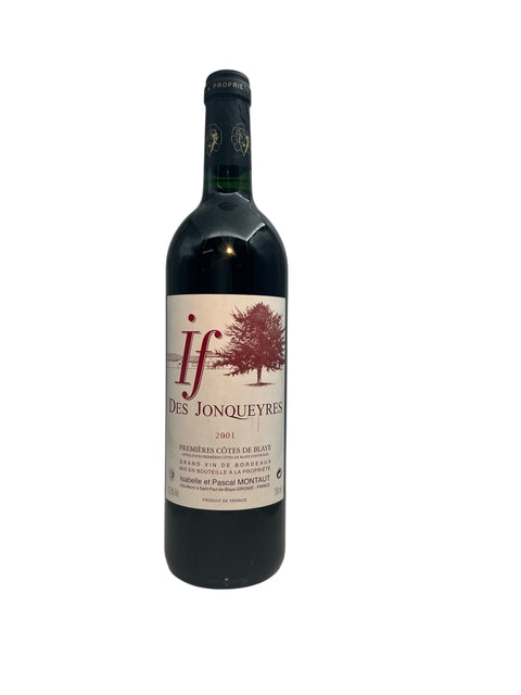 Flaske af If Des Jonqueyres 2001 rødvin