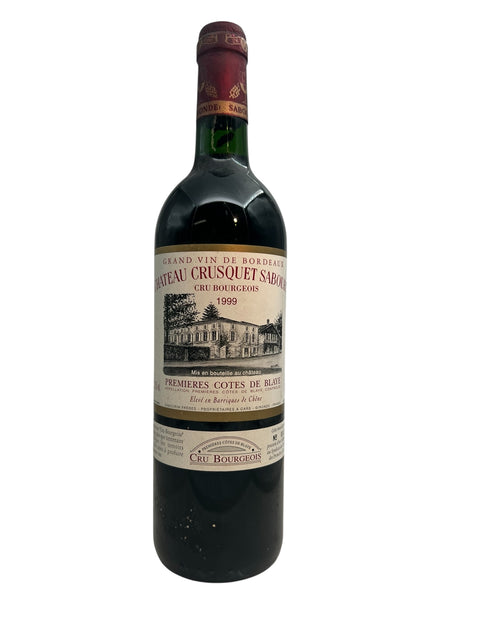 Flaske af Chateau Crusquet Sabourin 1999 rødvin