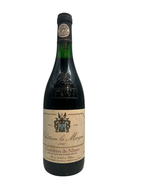 Bouteille de vin rouge Château la Margue 1990 des Costières de Nîmes