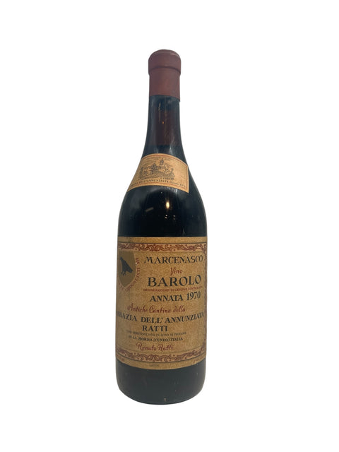 Flaske af Marcenasco Barolo fra Renato Ratti årgang 1970