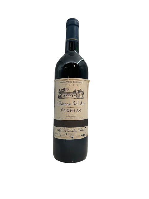Flaske af Château Bel Air 1999 rødvin fra Fronsac