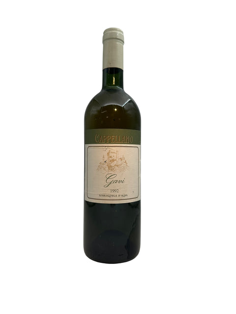 Flaske af Gavi Cappellano 1992 hvidvin