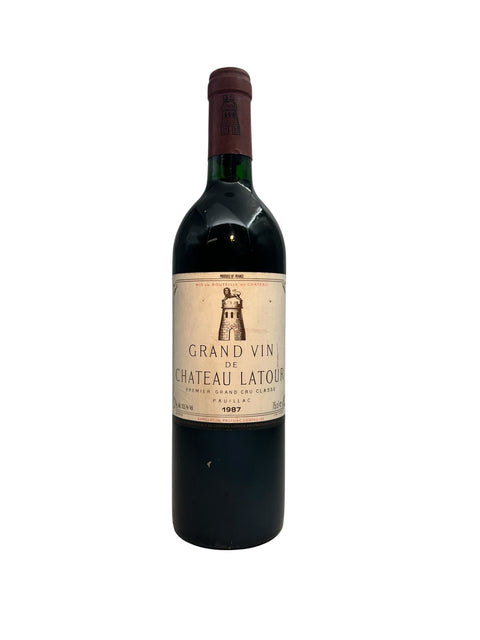 Flaske af Grand Vin de Chateau Latour 1987 rødvin