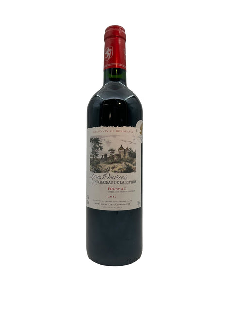 Bouteille de vin Les Sources Château de La Rivière de 2012
