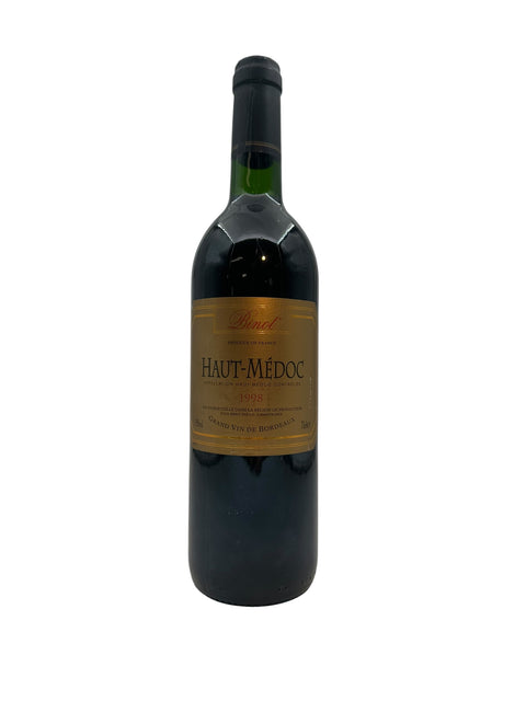 Flaske af Haut-Médoc Rinot 1998 rødvin