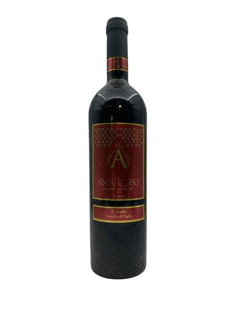 Flaske af Amarosso Il Trullo 2015 rødvin fra Italien