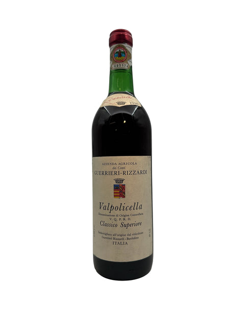 Flaske Valpolicella Guerrieri-Rizzardi 1980 rødvin