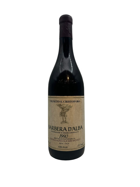 Flaske af Barbera d'Alba 1990 fra Azienda Agricola San Michele