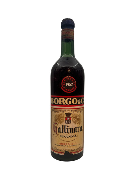 Flaske af Gattinara Borgo & C 1952 rødvin