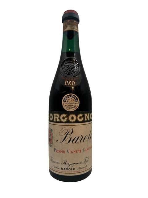 Bouteille de vin Barolo Borgogno 1937