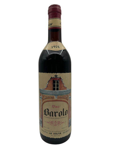 Bouteille de Barolo 1974 de Tenuta La Volta avec étiquette