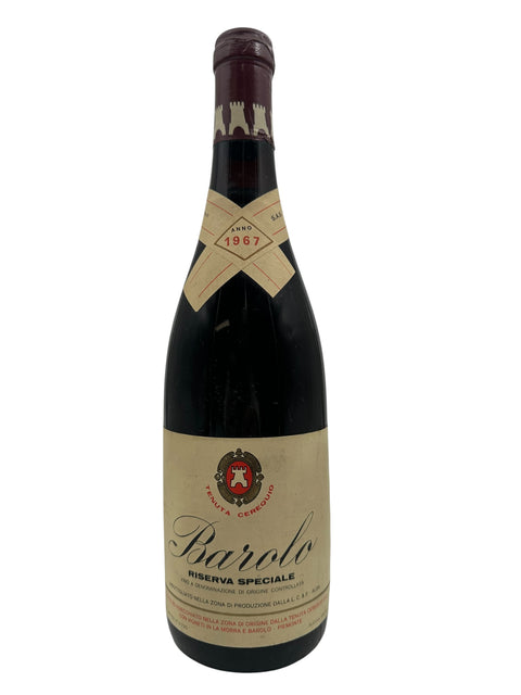 Barolo vinflaske Tenuta Cerequio årgang 1967