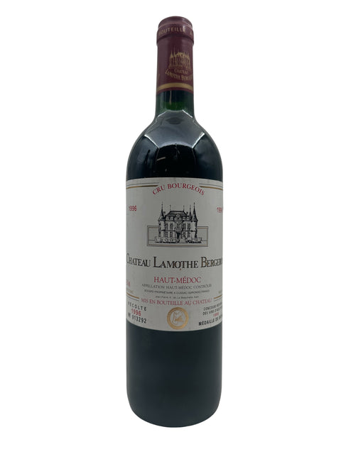Flaske af Chateau Lamothe Bergeron 1996 rødvin fra Haut-Médoc