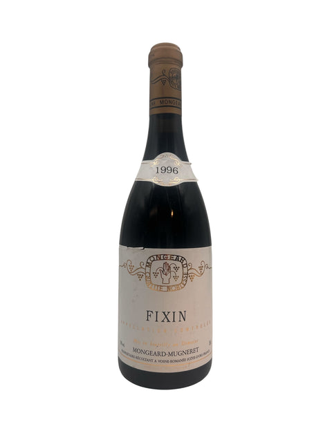 Flaske af Fixin Mongeard-Mugneret 1996 rødvin