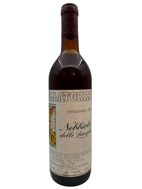 Flaske af Nebbiolo delle Langhe fra Dellatorre, årgang 1983
