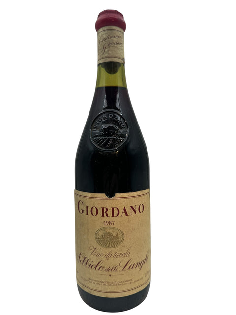 Flaske af Nebbiolo delle Langhe Giordano 1987