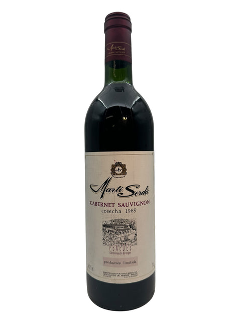 Flaske af Cabernet Sauvignon Martí Serdà 1989 fra Penedès