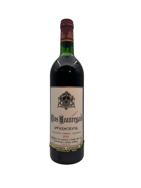 Flaske af Clos Beauregard Pomerol 1978 rødvin