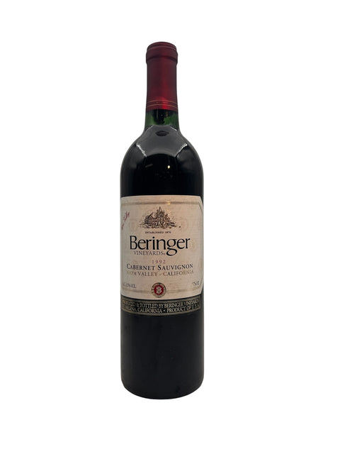Flaske af Beringer Vineyards 1992 Cabernet Sauvignon fra Napa Valley
