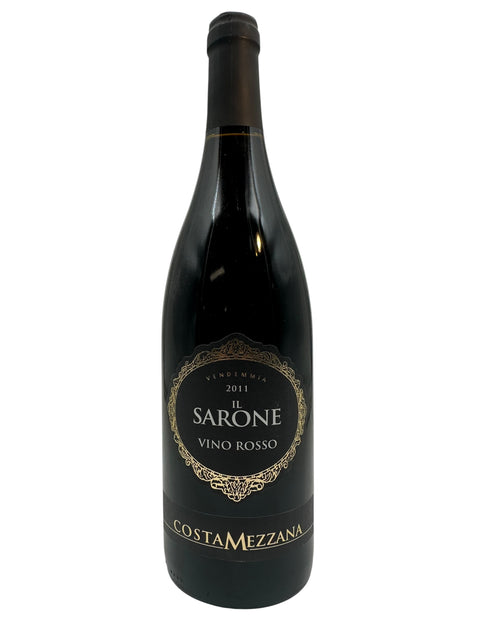 Bouteille d'Il Sarone Costa Mezzana 2011 avec étiquette en bref